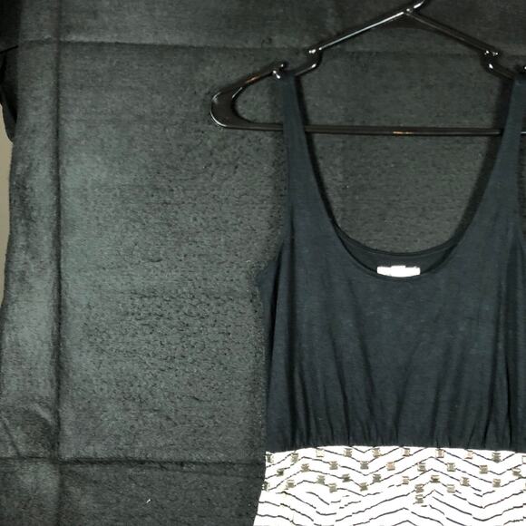 Silence + Noise Womens Dress Black White Geometric Sleeveless Bejeweled Small - Picture 4 of 12